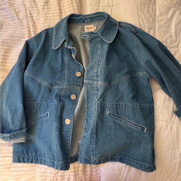 Rudy Jude Jackets & Blazers - Rudy Jude Pale Indigo Big Jean Jacket. Size Small